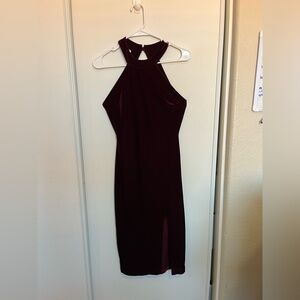 Windsor Red‎ Velvet Maxi Dress Oxblood Size L Whimsigoth Formal